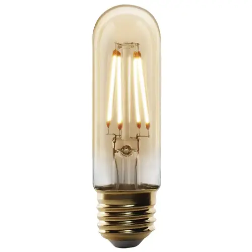 Feit Electric T10/VG/LED LED Bulb, Decorative, T10 Lamp, 40 W Equivalent, E26 Lamp Base, Dimmable, Amber Clear