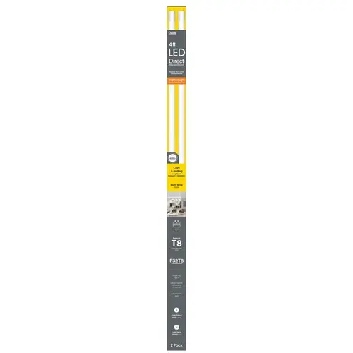 Feit Electric T848HO830LED2RP LED Linear Lamp General Purpose Bright White 48" Bi-pin Linear 32 Watt Equivalence White Pair