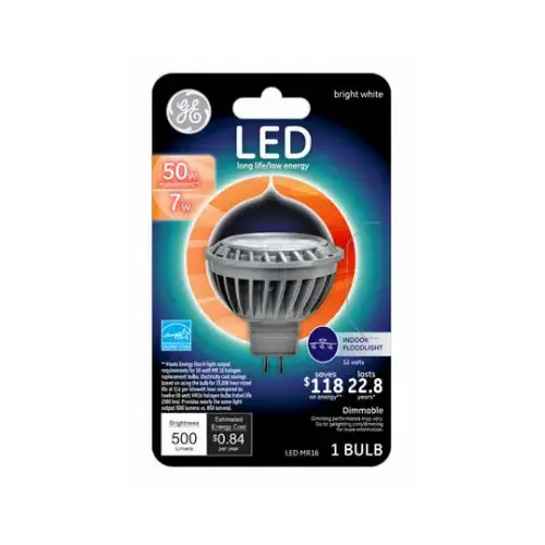 GE 93095551-XCP3 LED Bulb MR16 Bi-Pin Bright White 50 W Clear - pack of 3