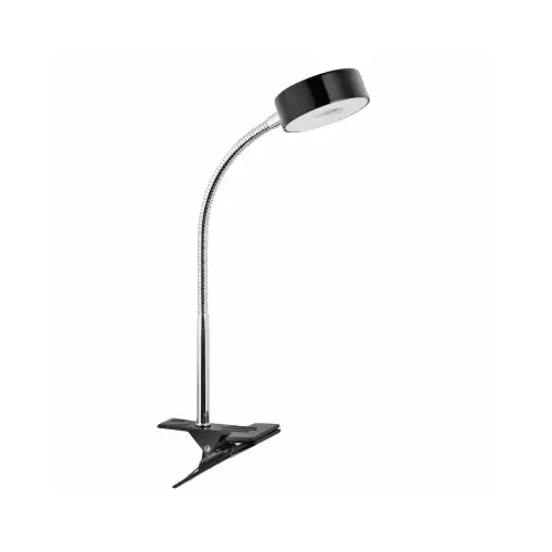 Globe Electric 12648 LED Clip Lamp, Black, 5-Watt