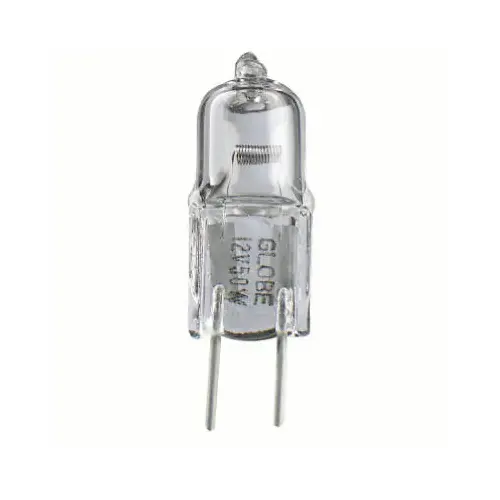 Globe Electric 70904-XCP6 20-Watt Clear Halogen Light Bulb, Bi-Pin Base, 300 Lumens - pack of 6