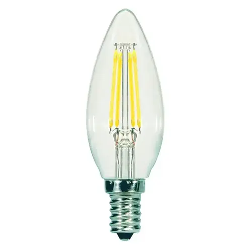Satco S21827 Filament LED Bulb . B11 E12 (Candelabra) Warm White 60 W Clear Pair