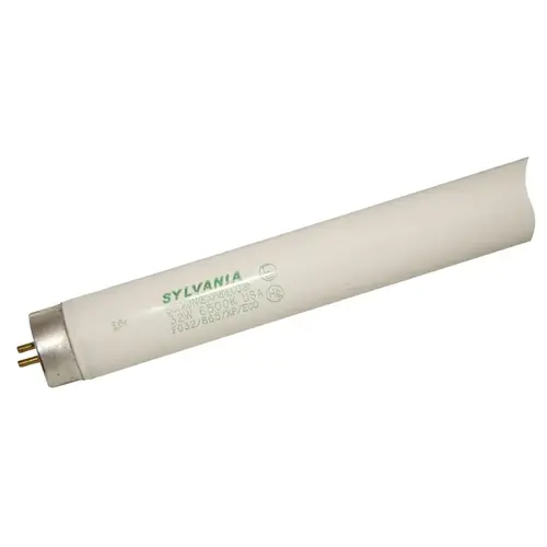 Sylvania 21720-XCP30 Fluorescent Bulb, 32 W, T8 Lamp, Medium G13 Lamp Base, 2708 Lumens, 6500 K Color Temp, Stark White Light - pack of 30