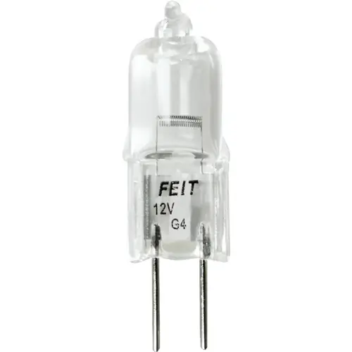 Feit Electric BPQ20T3/RP-XCP12 BPQ20T3 Halogen Bulb, 20 W, G4 Lamp Base, JC T3 Lamp, 3000 K Color Temp, 2000 hr Average Life - pack of 12