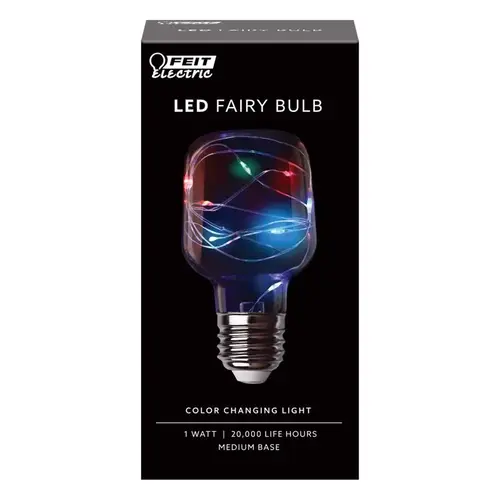 Feit Electric FY/NP/RGB/LED LED Bulb Fairy Cylinder E26 (Medium) Multi-Colored Clear
