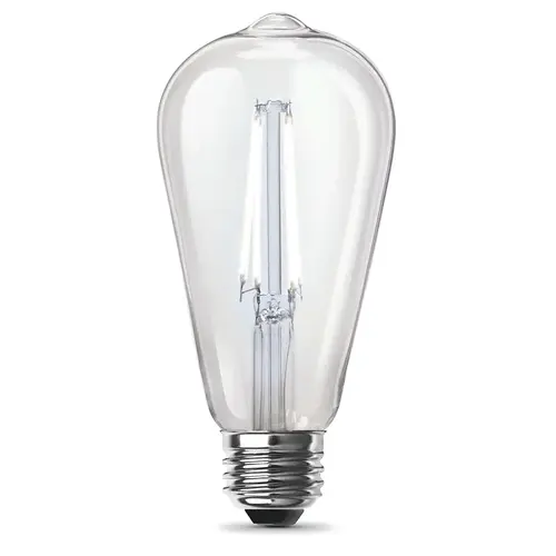Feit Electric ST19100CL/950CA/2 Feit Electric LED Light Bulb, 120 V, 1490 Lumens, 15 W, ST19 Lamp, 100 W Equivalent, Clear, 2 PK - pack of 2