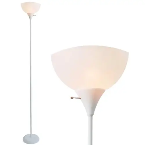 Newhouse Hardware NHFL-JO-WH Floor Lamp 71" Beige/White Beige/White