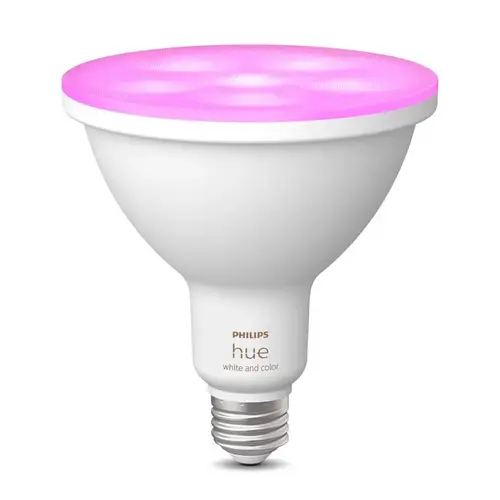 Philips 577262 LED Bulb Hue PAR 38 E26 (Medium) Smart-Enabled Color Changing 100 Watt Equivalence Glass