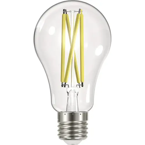 Satco S12442 Nuvo 100W Equivalent Warm White A19 Medium Clear LED Light Bulb - pack of 4