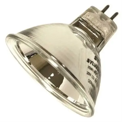 Sylvania 58314 20-Watt MR16 GU5.3 BIPIN 10-Degree Beam Angle Tru-Aim Brilliant Halogen Flood Lamp, UV Filter