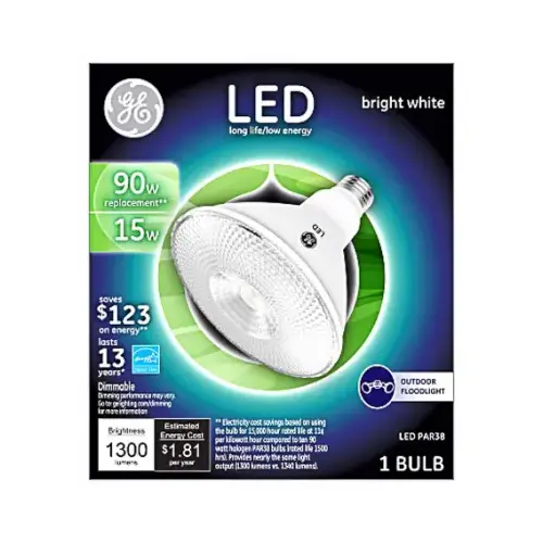 GE 38451-XCP3 LED Bulb PAR38 E26 (Medium) Bright White 90 W Clear - pack of 3