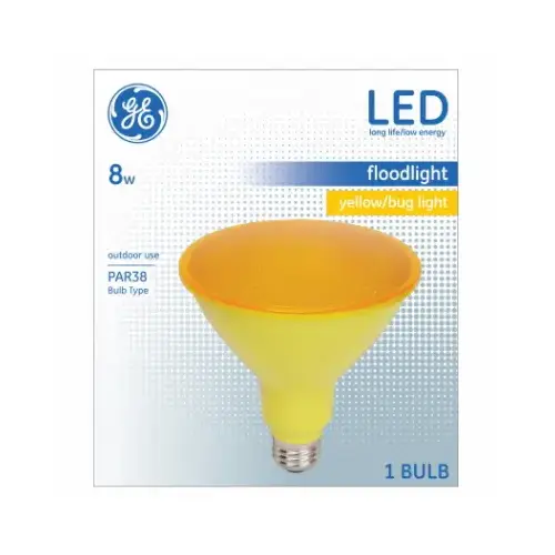 GE 93100583 LED Floodlight Bulb PAR 38 E26 (Medium) Yellow 90 Watt Equivalence Glass
