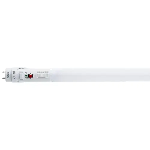 Satco S11730 SATCO 48" T8 Led, G13, Ballast Bypass With Battery Backup, Selectable Cct, 15w Soft White;Warm White
