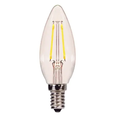 Satco S21702 Filament LED Bulb . B11 E12 (Candelabra) Warm White 40 W Clear Pair