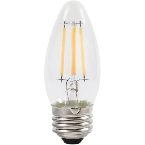 Sylvania 40795 Natural LED Bulb, Decorative, B10 Blunt Tip Lamp, 60 W Equivalent, E26 Lamp Base, Dimmable, Clear - pack of 2
