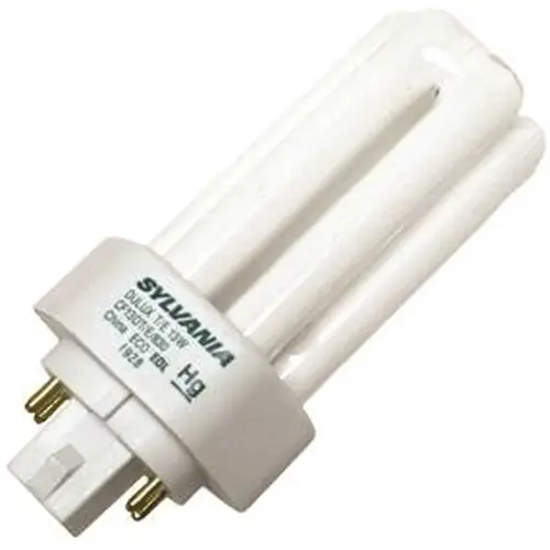 Sylvania SX-0717643-XCP50 DULUX T/E ECOLOGIC COMPACT FLUORESCENT LAMP, T4, TRIPLE TUBE, 13 WATTS, 3000K, 82 CRI, GX24Q-1 BASE - pack of 50