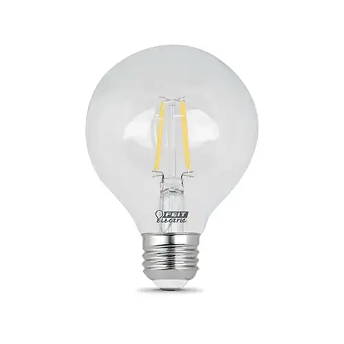 Feit Electric BPG2560/950CA/FIL/RP LED Light Bulb, G25, Clear, 500 Lumens, 5-Watts