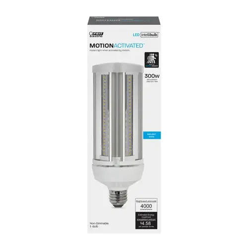 Feit Electric C4000/5K/MMLEDI LED Motion Activated Bulb Cylinder E26 (Medium) Daylight 300 W Daylight