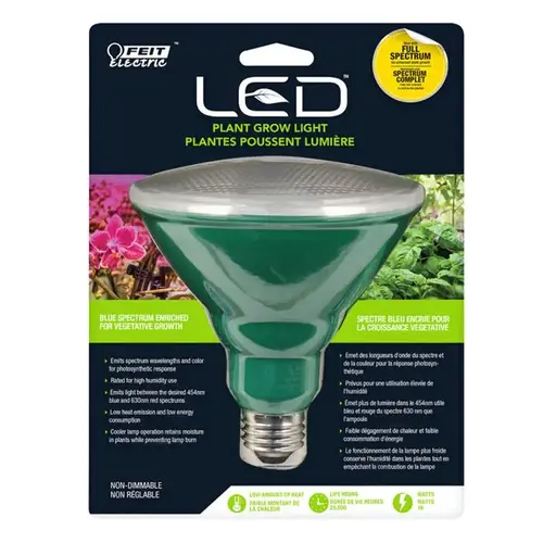 Feit Electric PAR38/GROW/LED LED Grow Light PAR38 E26 (Medium) Blue 16 Watt Equivalence Clear