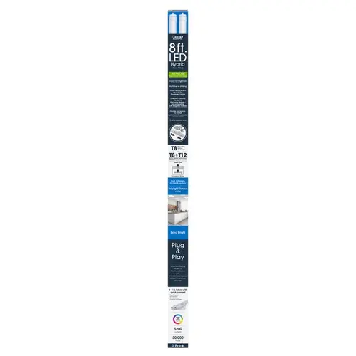 Feit Electric T96/865/AB/LED LED Tube Light Bulb T8/T12 Daylight 96" Medium bi-pin Linear 42 Watt Equivalence 1 White