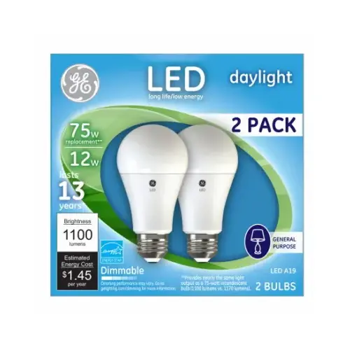 GE 93127670-XCP4 LED Bulb A21 E26 (Medium) Daylight 75 W Froste - 2 per pack x4 packs