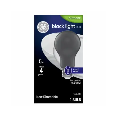 GE 93129710 LED Bulb A19 E26 (Medium) Black Light 40 Watt Equivalence Glass
