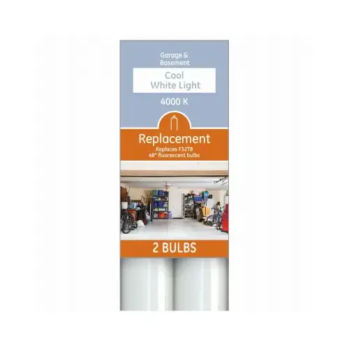 GE Lighting 12963 LED Tube Light Bulb, T8, White, 1500 Lumens, 12-Watts USA Pair