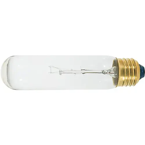 Satco S3252 Incandescent Tube Light Bulb 40-Watt 5-3/16" T10 E26 Clear