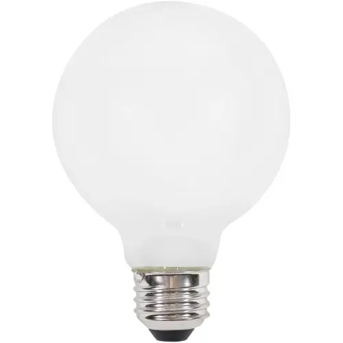 Sylvania 40768 Natural LED Bulb, Globe, G25 Lamp, 60 W Equivalent, E26 Lamp Base, Dimmable, Frosted, Daylight Light - pack of 2