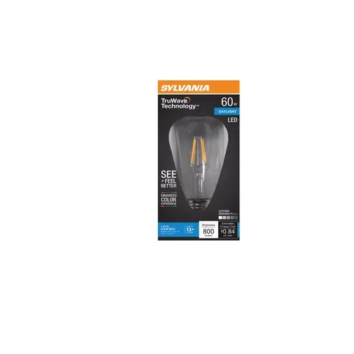 Sylvania 41331 LED Bulb Truwave ST19 E26 (Medium) Daylight 60 Watt Equivalence Clear