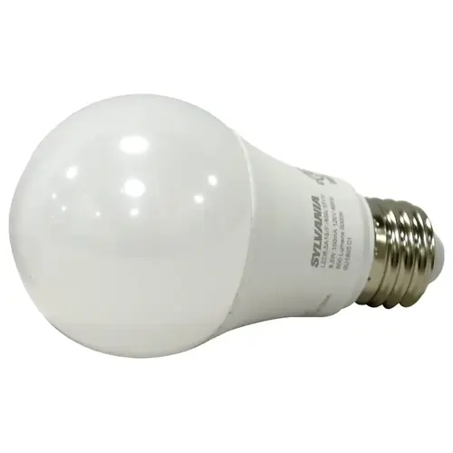 Sylvania 79282 LED Bulb, General Purpose, A19 Lamp, 60 W Equivalent, E26 Lamp Base, Frosted, Bright White Light - pack of 2