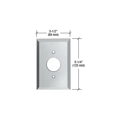 CRL GMP1C Clear Single Plug 1-3/8" Hole Glass Mirror Plate