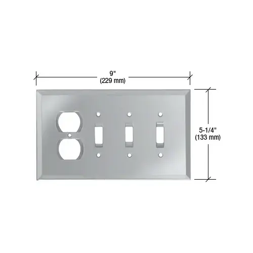 CRL GMP20C Clear Single Duplex and Triple Toggle Glass Mirror Plate