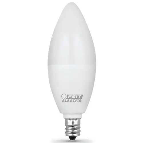 Feit Electric CTF40/10KLED/3 LED Lamp, Specialty, Torpedo Tip Lamp, 40 W Equivalent, E12 Lamp Base, Non-Dimmable, White - pack of 3