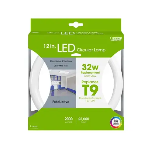 Feit Electric FC12/840/LED LED Bulb Plug and Play T8 Cool White G10Q Circular 32 Watt Equivalence White