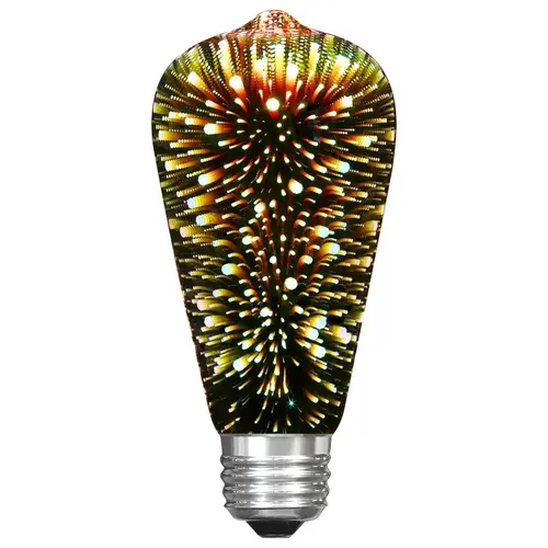 Feit Electric ST19/PRISM/LED-XCP6 LED Bulb, Decorative, ST19 Lamp, E26 Lamp Base, Prismatic White - pack of 6