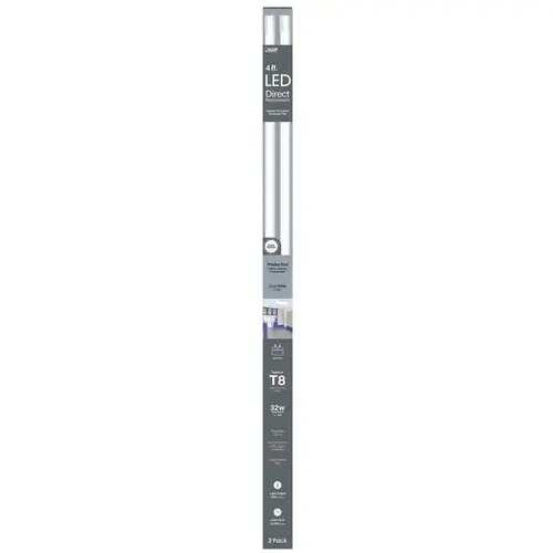 Feit Electric T848/840LEDG2/2-XCP5 T848/841/LEDG2/2 LED Bulb, Linear, Plug and Play, T8 Lamp, 32 W Equivalent, G13 Lamp Base, Frosted  - 2 per pack x5 packs