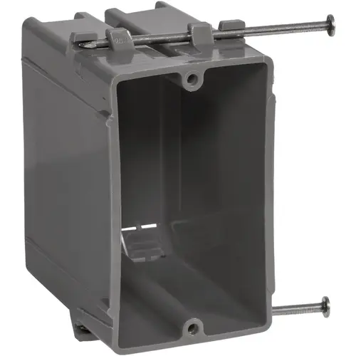 Gardner Bender BOX-NS20 1-Gang PVC New Work Wall Electrical Box, 20 Cu. In. Gray