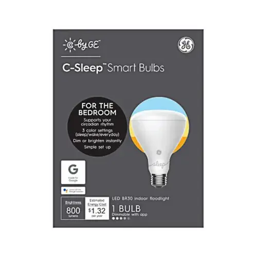 GE 93096311 LED Smart Bulb C-Sleep R30 E26 (Medium) Color Changing 65 W Frosted