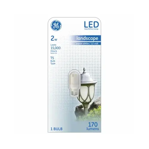 GE Lighting 14162 LED Landscape Light Bulb, Wedge Base, 2-Watt Replaces 11-Watts
