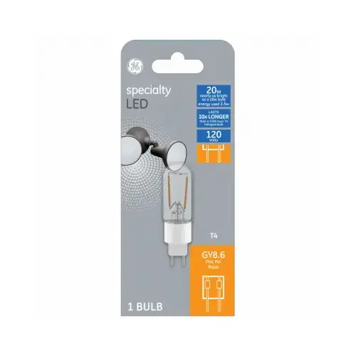 GE Lighting 93129031 LED Light Bulb, Clear, Filament Design, 2-Watts, 170 Lumens