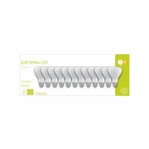 GE Lighting 93130392 LED Soft White Light Bulbs, BR30 Base, 2700K, 650 Lumens, 9 Watts - pack of 12