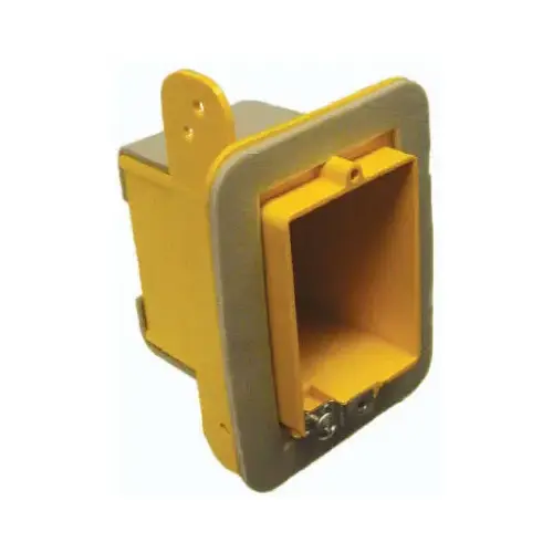 RACO 2011FBAR Vapor Barrier Box, 1 -Gang, Polycarbonate, Yellow, Bracket Mounting