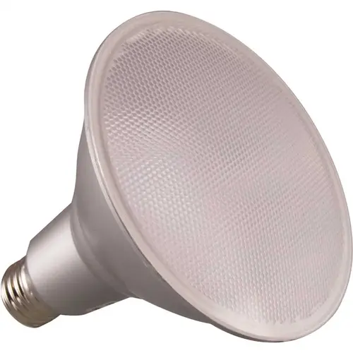 Satco S29447 Par38 LED Flood Lamp 15-Watt Dimmable Silver Reflector 3500k