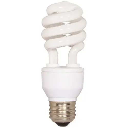 Satco S7231 Compact Fluorescent Mini Spiral Light Bulb 26-Watt T2 E26 Soft White (Energy Saver)