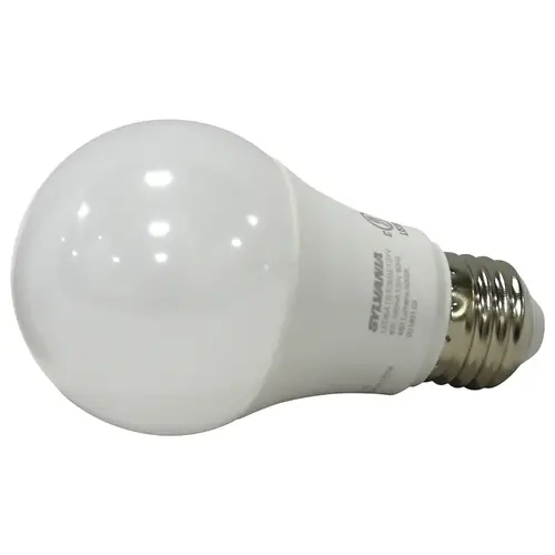 Sylvania 74084 LED Bulb, General Purpose, A19 Lamp, 40 W Equivalent, E26 Lamp Base, Frosted, Bright White Light - pack of 4