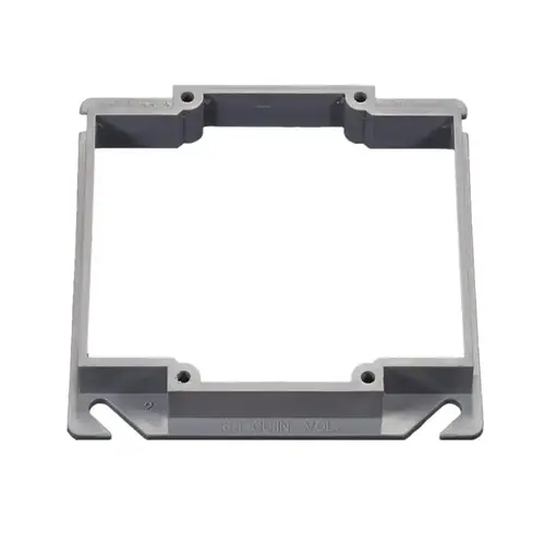 Cantex EZ06DXA Box Extension EZ Box New and Old Work Square PVC 2 gang Gray Gray