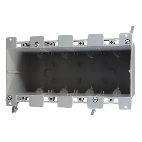 Cantex EZ68QO Outlet Box EZ Box Old Work 68 cu in Rectangle PVC 4 gang Gray Gray