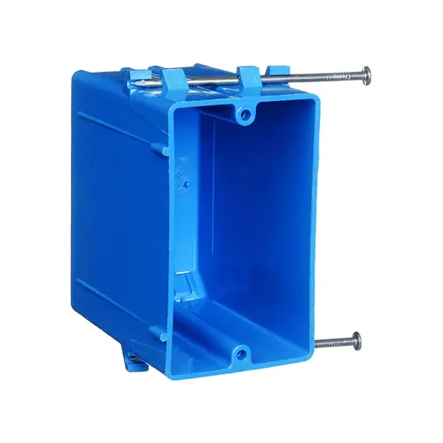 Carlon B122A-UPC New Work Switch & Outlet Box, Blue PVC, 3-3/4 x 2-1/4 x 3-1/2 In.
