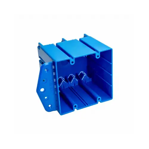 Carlon B249B Screw-On 4 In. x 4 In. PVC Square Box Blue